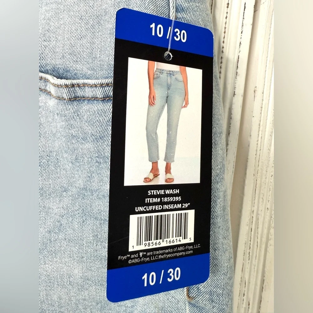 Frye Stevie Wash High-Rise Straight Leg Jeans NWT